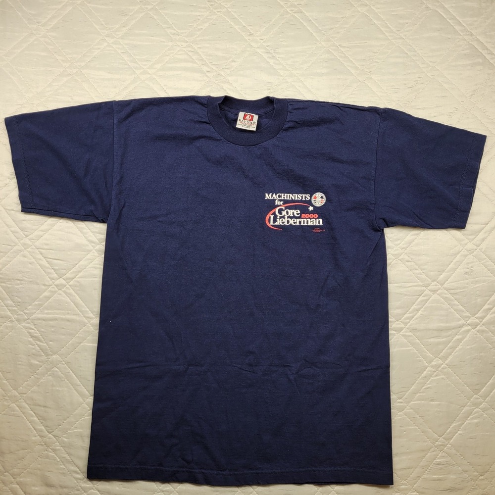 Bay Side Vintage 2000 Machinists for Gore Liberman blue T shirt size XL USA‎